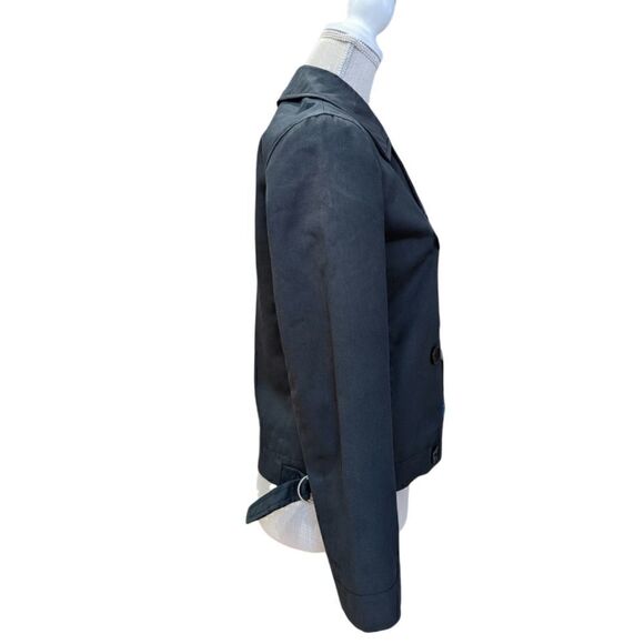 Weekend MaxMara Women's Glossy Gunmetal Grey Double Breasted Jacket Size 2 - Picture 3 of 11